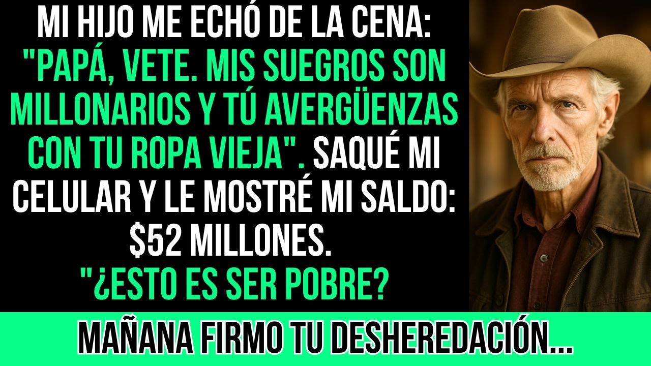 Mi Hijo Me Sacó De La Mesa Navideña Por Pobre, Le Mostré Mi Cuenta Bancaria Y Se Desmayó...