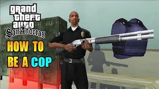 GTA San Andreas -  How To Join the Police!(Police Uniform,Police Mission, Free Weapons) screenshot 3