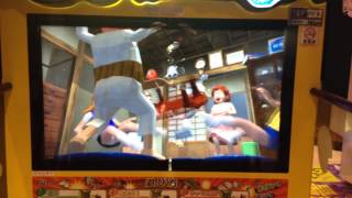 Table flipping game in Akihabara - first place score! ╯°□°）╯︵ ┻━┻