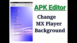 APK EDITOR PRO || CHANGE MX PLAYER BACKGROUND PHOTO || Code Editing  || Layout Editing screenshot 4