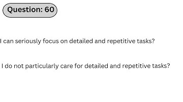 USPS 476 Mail Processor | Q60: I can seriously focus on detailed and repetitive tasks?
