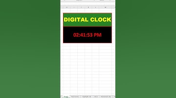 Digital Clock in Microsoft Excel