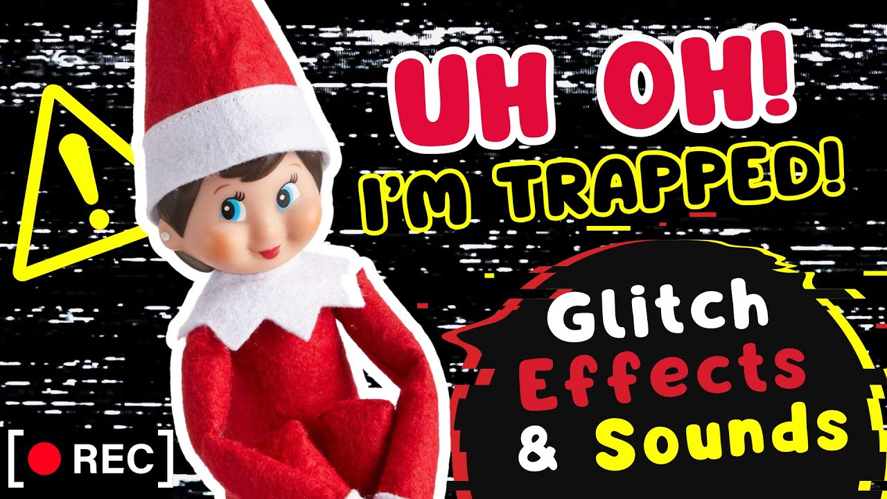 Girl Elf on the Shelf STUCK in TV (Moving Elf with Static Noise & Christmas Music)
