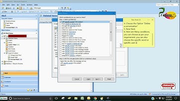 Creating Delete Rule in MS Outlook 2007