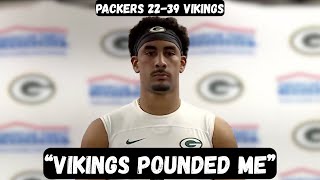 Jordan Love GOES OFF on Offensive Line after loss - Post Game Interview - Packers vs Vikings  screenshot 4