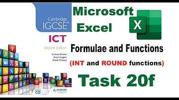 Task 20f IGCSE ICT Hodder Education | Microsoft Excel | Using the INT and ROUND functions