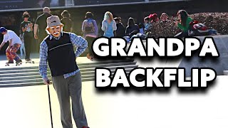 Grandpa Backflips in Public