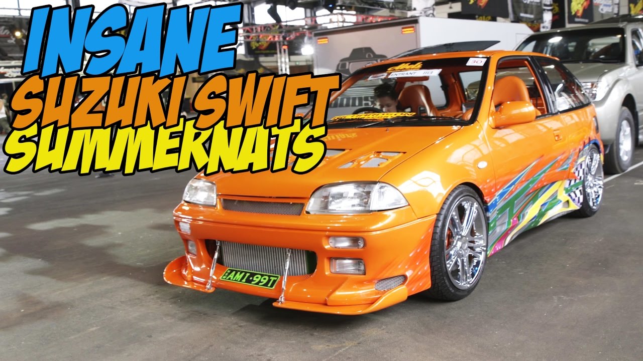 Telfo loves this wild Suzuki Swift at Summernats 30 - YouTube
