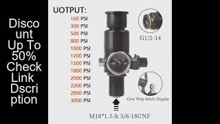 Hpa 300Bar 4500Psi Gas Cylinder Refill Valvula Reguladora Output 800Psi To 3000Psi Air Tank Fittings