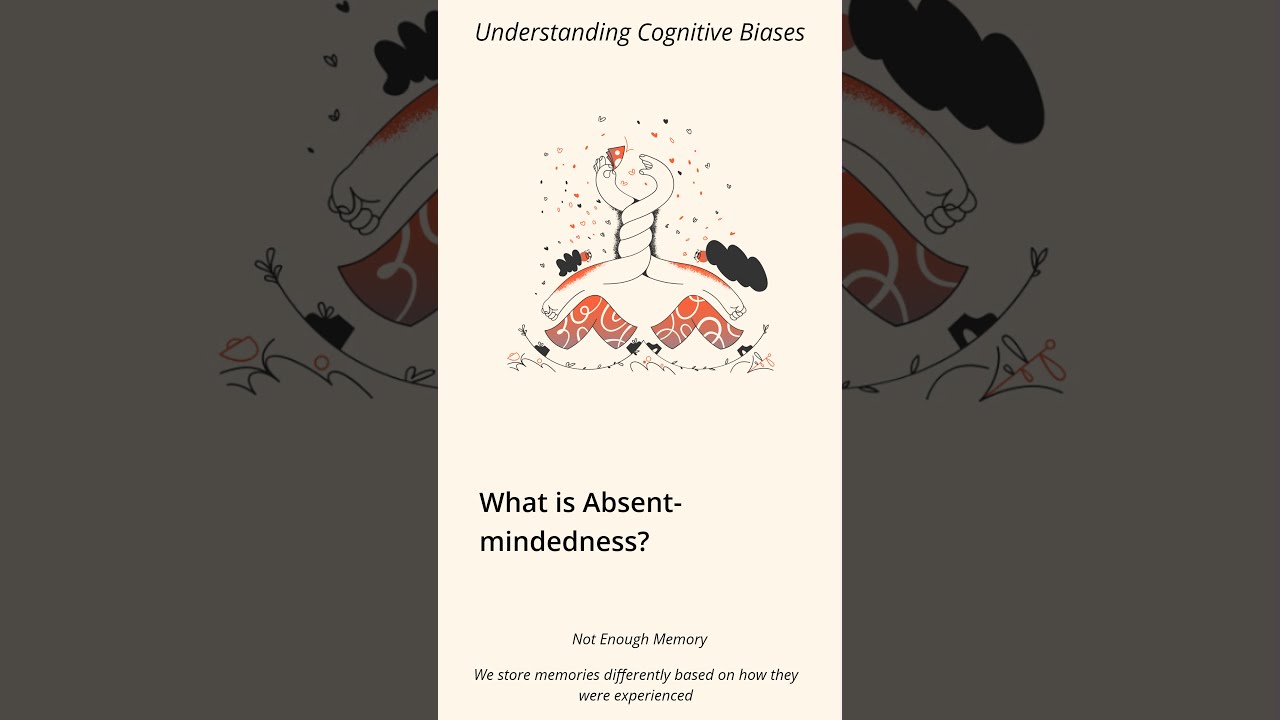 What is Absent Mindedness? [Vertical Video] - Cognitive Bias Definition & Example 