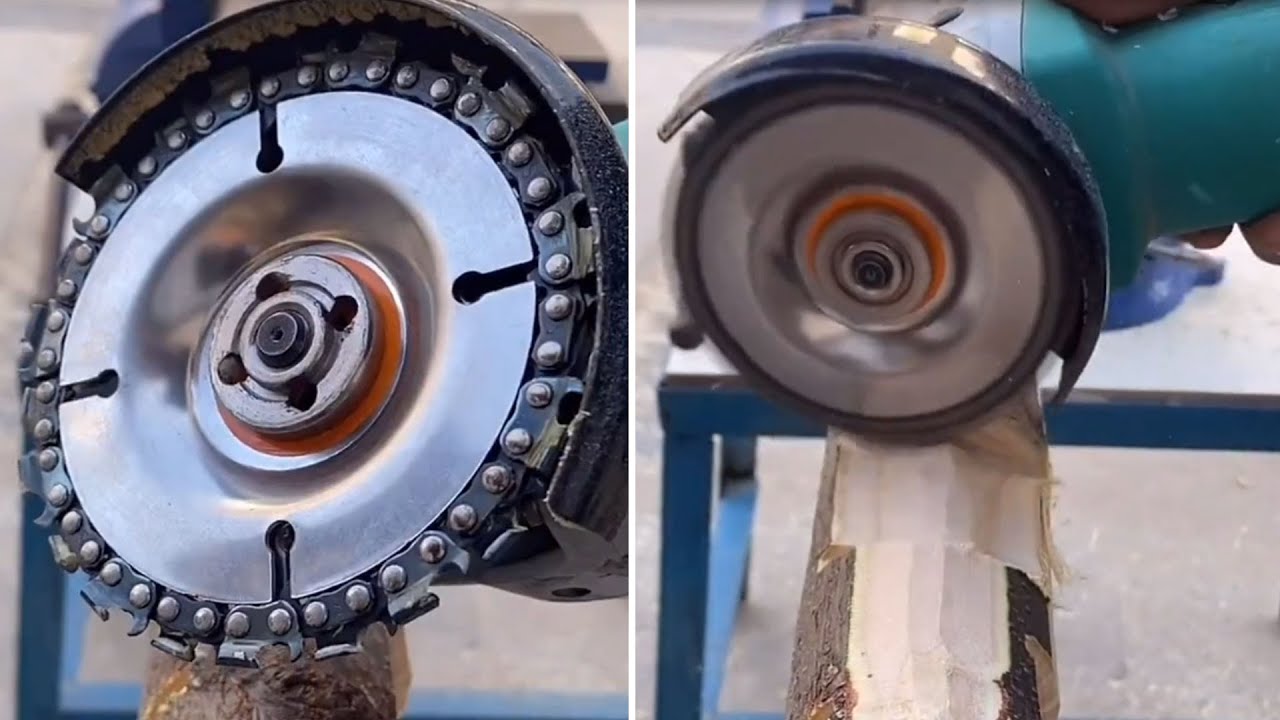 Wood Carving Chain Disc Demo 2021- Does it work ?