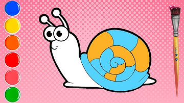 Vẽ con ốc sên SIÊU DỄ thương chỉ với 5 BƯỚC | Vẽ tranh cho bé đẹp nhất