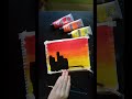 Easy sunset scenery with acrylic painting 🎨. #shortvideo #drawing  #art