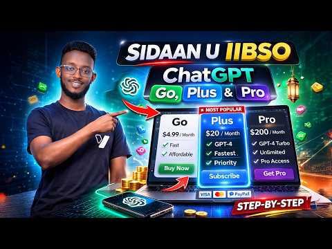 Sida Loo Iibsado ChatGPT Go, Plus & Pro (Step-by-Step)