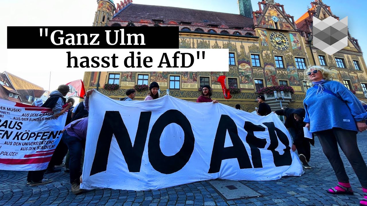 Widerstand in Ulm: Demonstranten wollen Kooperation mit AfD verhindern
