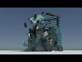 BUILDING DESTRUCTION ANIMATION | CREATED IN BLENDER 2.79| particles simulation