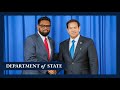 Secretary Rubio holds a joint press availability with Guyanese President Irfaan Ali