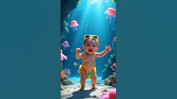 Dudi Dudi Dum Dum | Baby Dance Under The Sea 💦 #shorts #babyvideos #cutebaby #babydancevideo