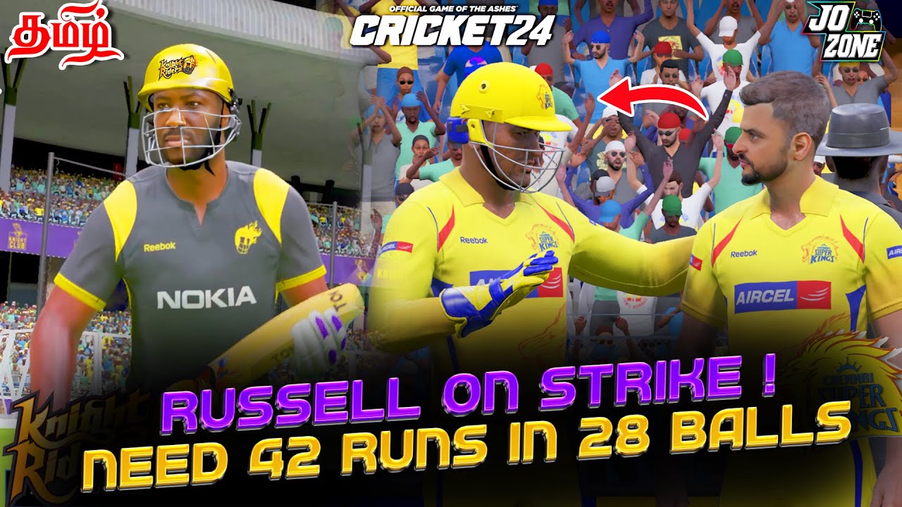 🎇மலமாடு ரசல் 💥💙 | VINTAGE IPL  ! CSK vs KKR Cricket 24 | Jo Zone