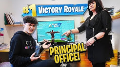 16 Year Old Little Brother Challenged School Teacher To 1v1 On Fortnite - 16 year old little brother wins fortnite in principal s school office head teacher duration 11 24