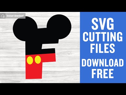 Micky Font F Svg Free Cutting Files for Cricut Silhouette Instant Download