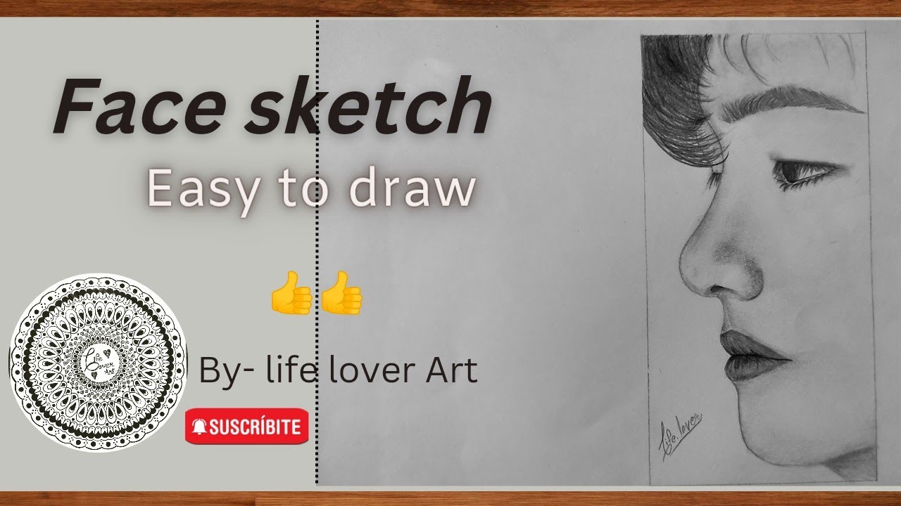 Face Sketch Easy To Draw By lifelover Art art drawing YouTube Face sketch easy to draw by lifelover art art drawing youtube
