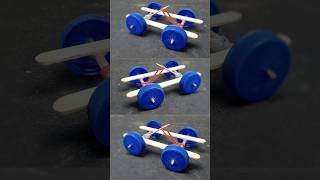 How to Make a Mini Rubber Band Car -Science Project #rubbercar #rubber #toys #minecraft #diycrafts