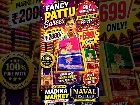 😱Single Pattu Sarees Available At Wholesale Price📍Madina Market Wholesale Pattu Sarees #pattu
