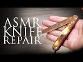 Unintentional asmr vintage knife repair and cleaning no talking relaxing tool soundsrestoration