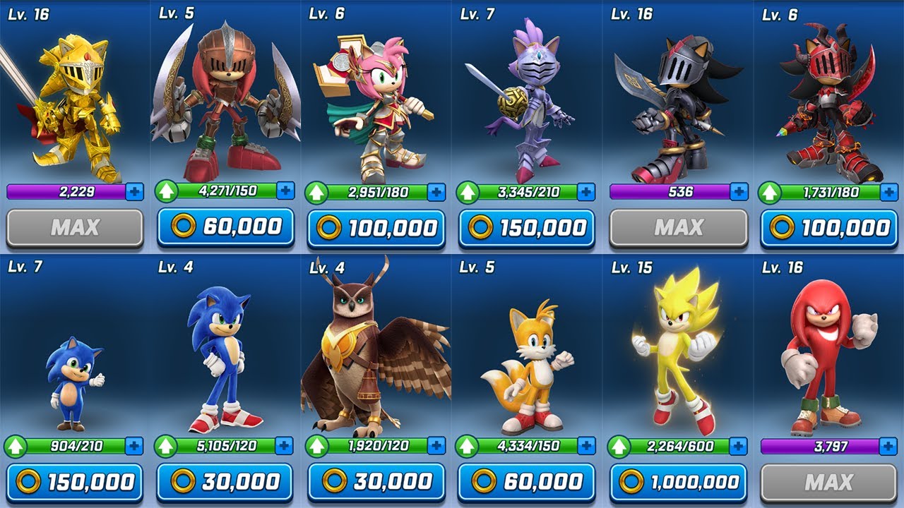 Sonic Forces - All Six Knights vs All Movie Characters: Baby Sonic, Longclaw, Dragon, Paladin Game