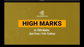 Free 11th Maths Tuition for High Marks in 10th - visit https://samacheermaths.com