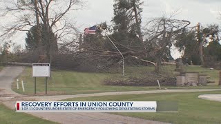 Tornado cleanup efforts continue in Union County