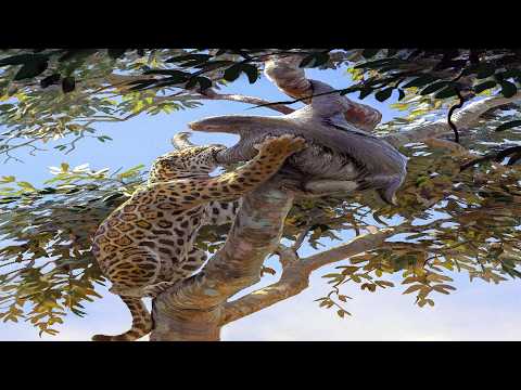 Epic Leopard Vs Sloth Tree Climbing Battle! Will Surprise You