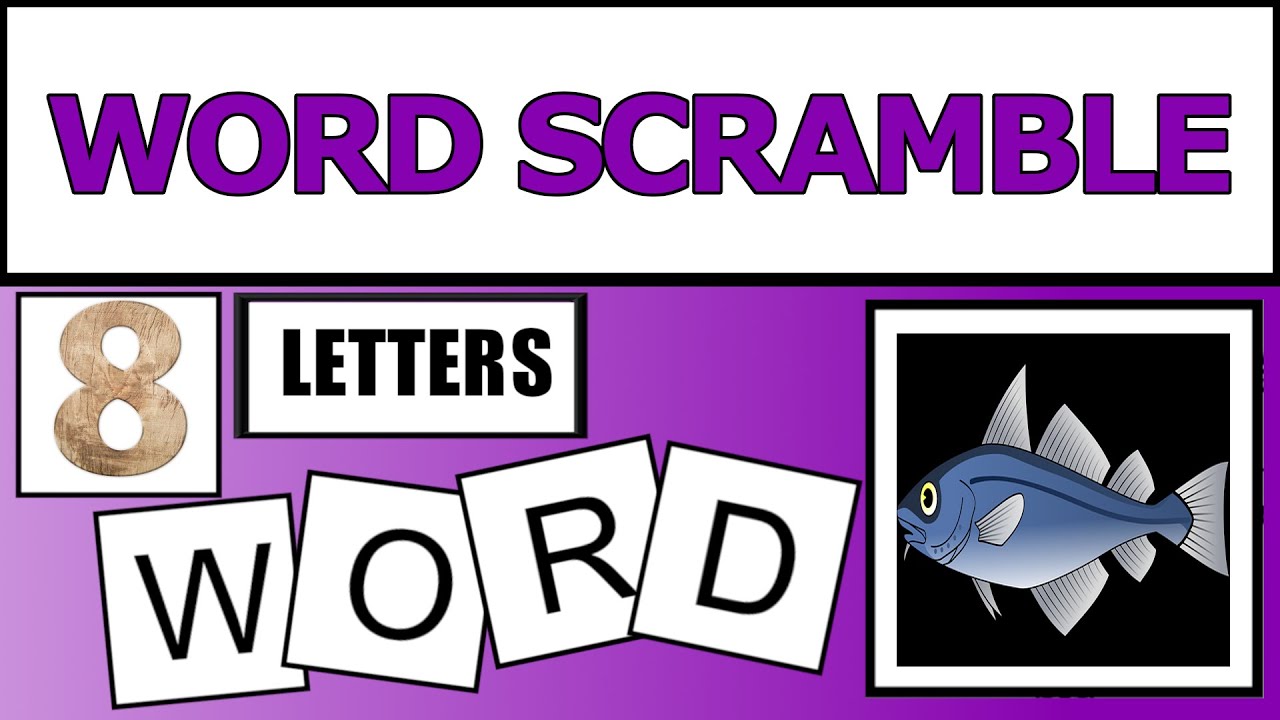 8Letter Scramble Words11 Jumble Word Game Guess the Word Game SW