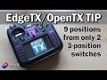 9 channel positions from 2 x 3 position switches - easy way