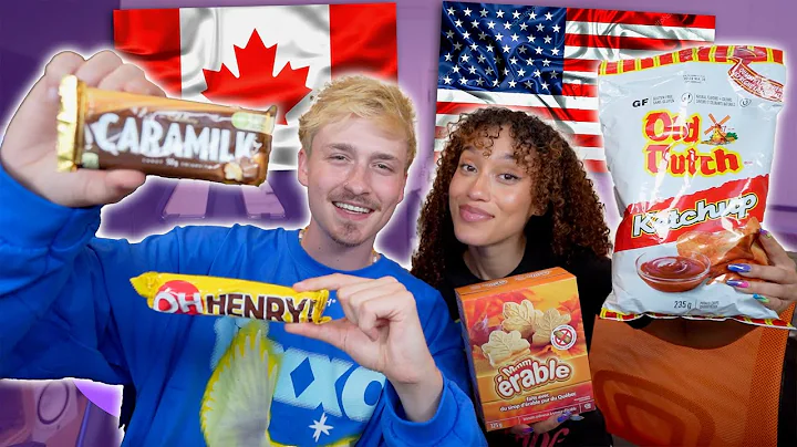 AMERICAN GIRLFRIEND TRIES CANADIAN SNACKS!!
