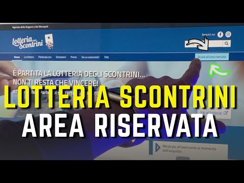 AREA RISERVATA LOTTERIA DEGLI SCONTRINI come funziona e cosa possiamo fare ?