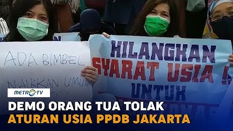 Demo di Balai Kota, Orang Tua Tolak Aturan Usia PPDB DKI Jakarta
