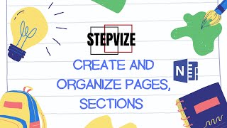 Create and organize pages, sections in OneNote