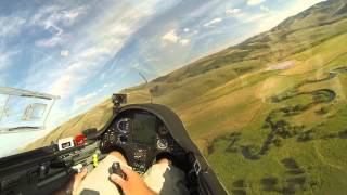 Glider Landing In Mountain Field Goes For Wild Ride