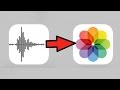 VOICE MEMOS TO VIDEOS; how to convert/ turn voice memos recordings into video files photos on Iphone