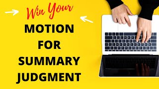 How to Respond to a Motion for Summary Judgment | Debt Collection Lawsuit