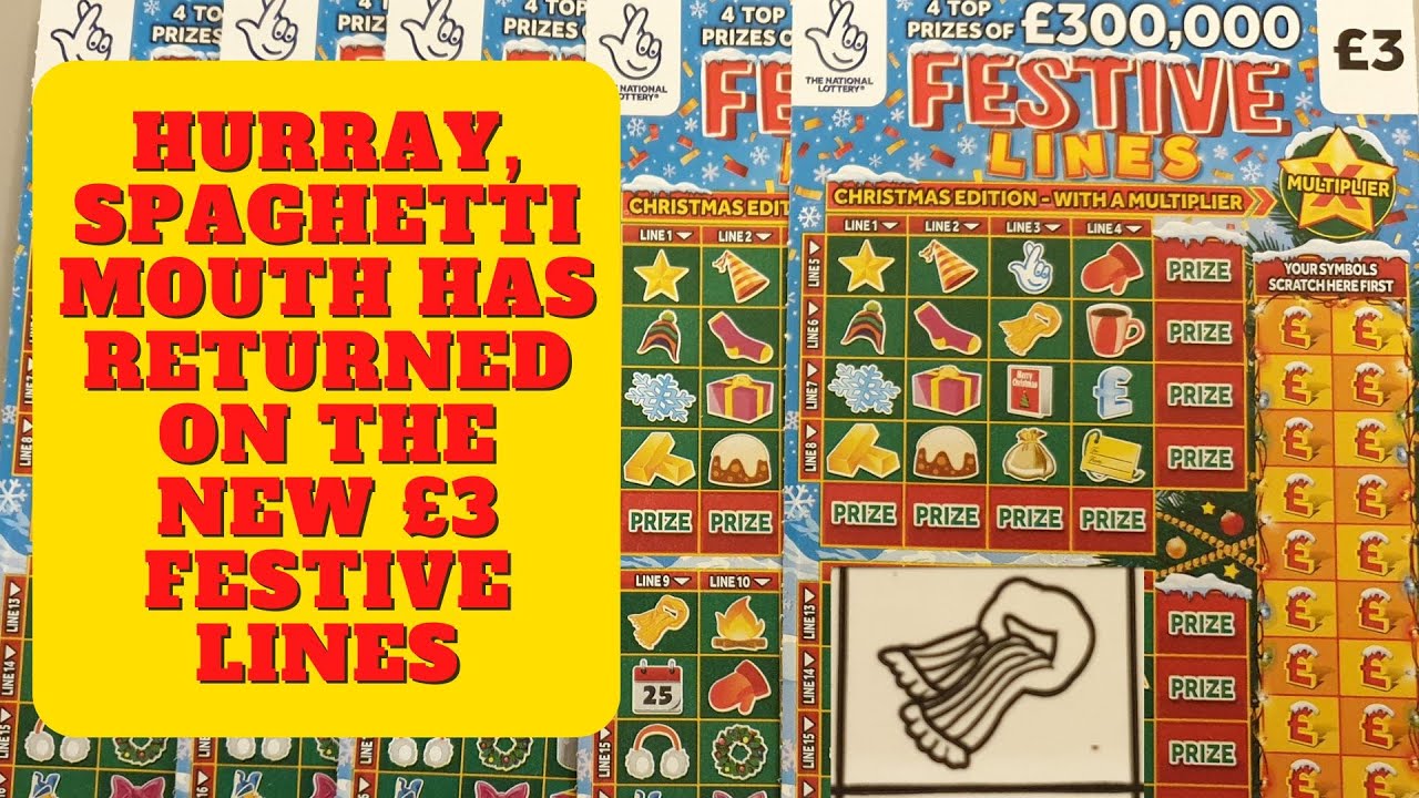 New lottery scratch cards, £30 of the £3 Festive Lines scratch tickets