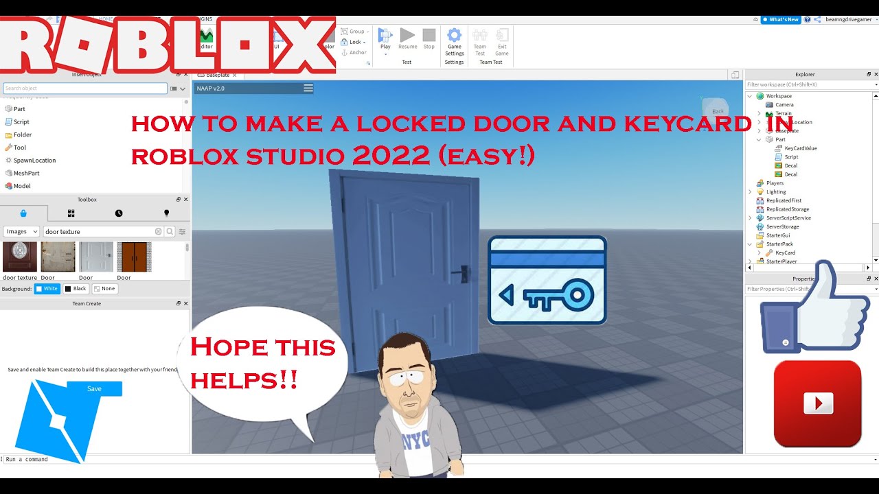 How to make a keycard door in Roblox studio #roblox #robloxstudio