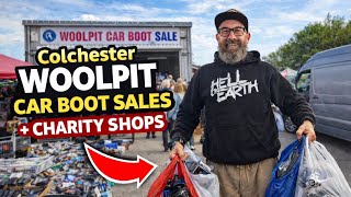 Colchester and Woolpit car boot sales. Plus some charity shop pickups.
