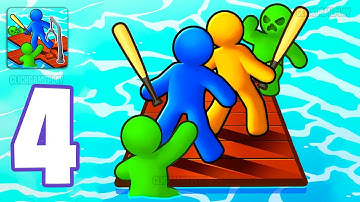 Zombie Raft Gameplay Walkthrough Part 4 - Tutorial Survive From Zombies (Android,iOS)