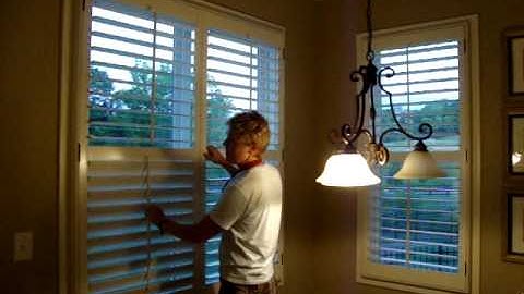 3 1/2" Single Panels Shutters with Divider Rails