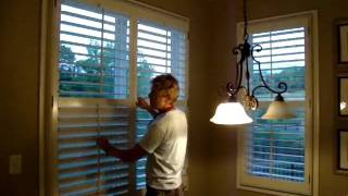 3 1/2 Single Panels Shutters with Divider Rails