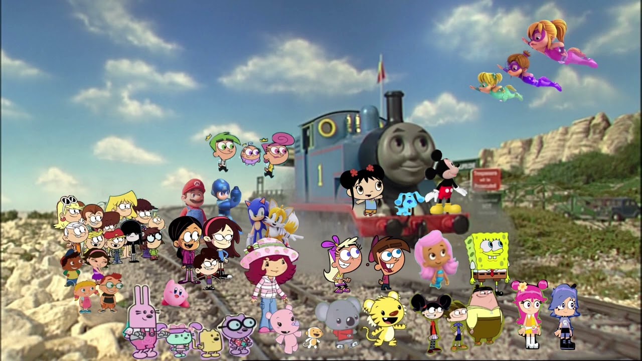 Thomas & his Special Friends are see the Chipettes/ Super Girls flying in the sky