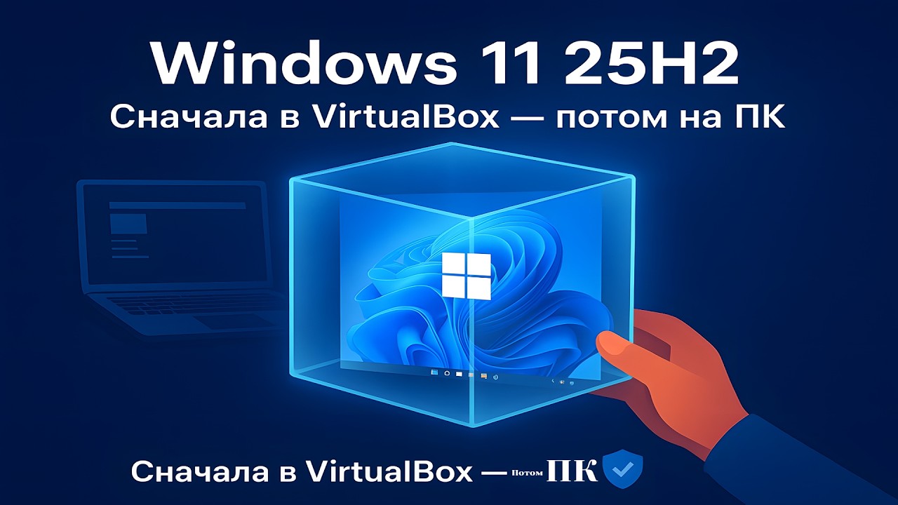 VirtualBox + Windows 11 25H2 — простая установка для тестов